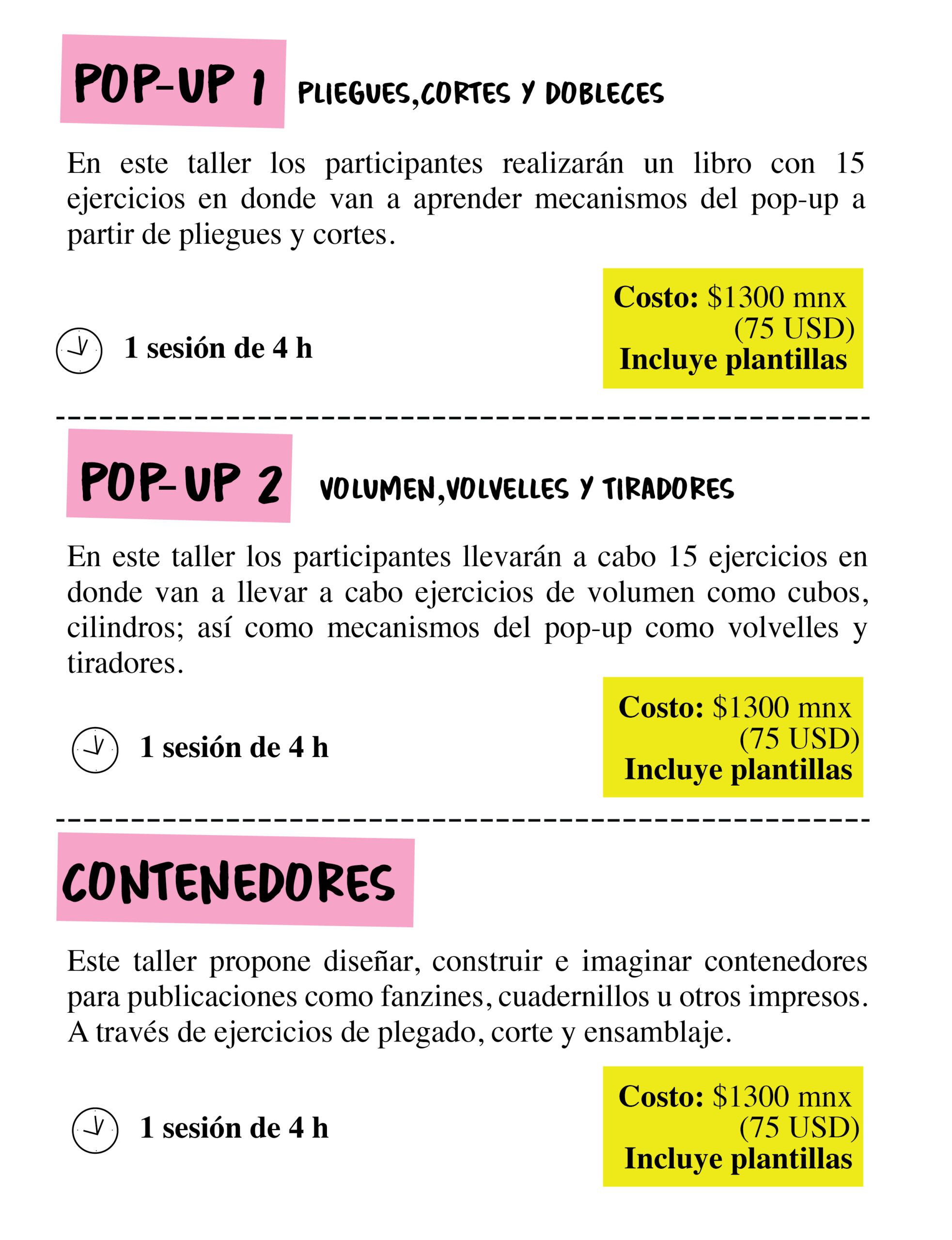 talleres individuales